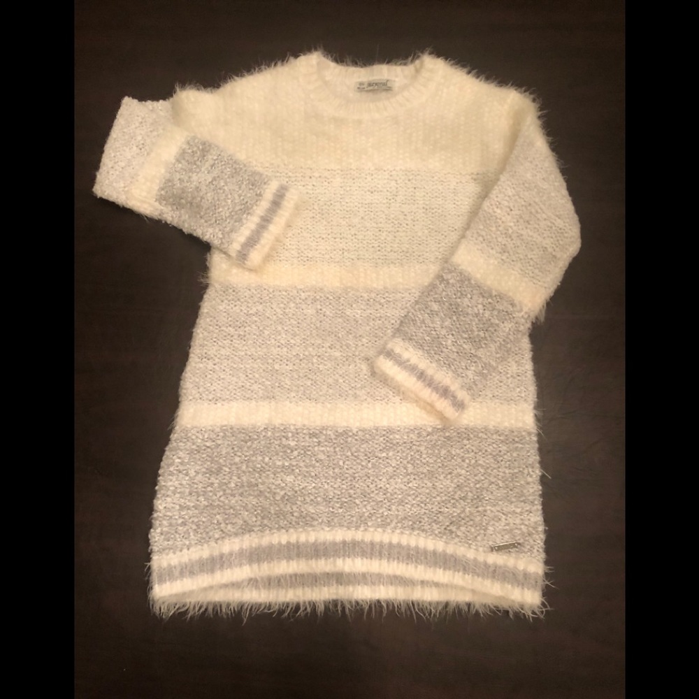 Fuzzy sweater dress